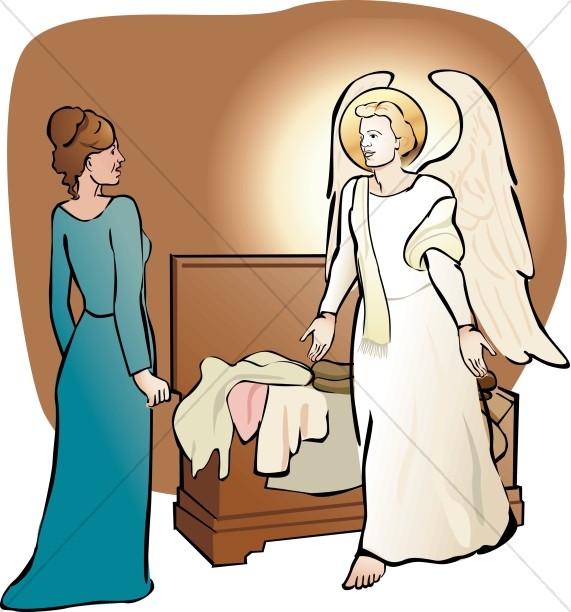 nativity clipart angel mary