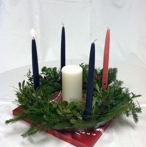 advent clipart one candle lit
