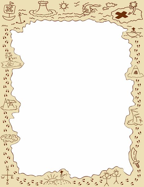 Free pirate frame cliparts. Adventure clipart border