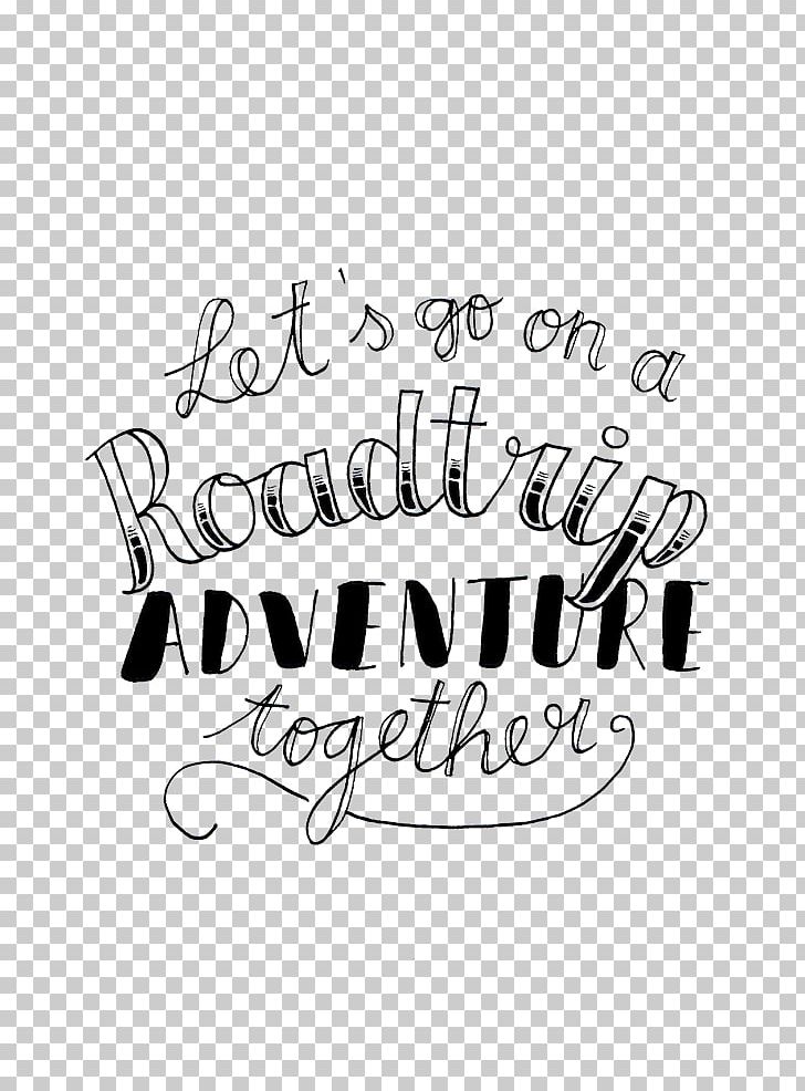 Lettering road trip logo. Adventure clipart calligraphy