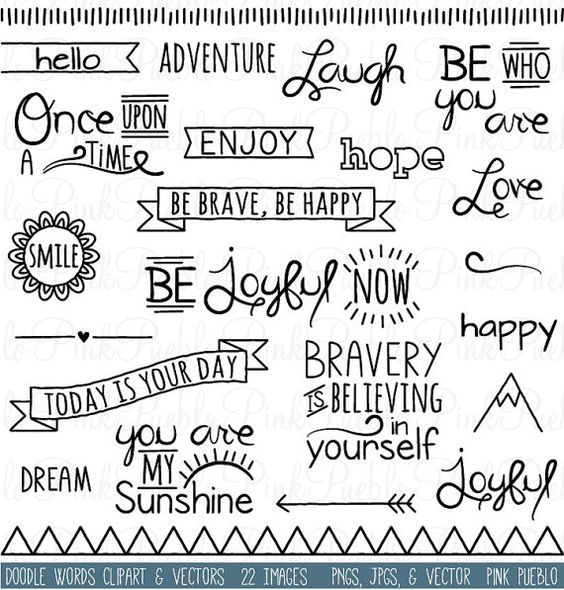 adventure clipart calligraphy