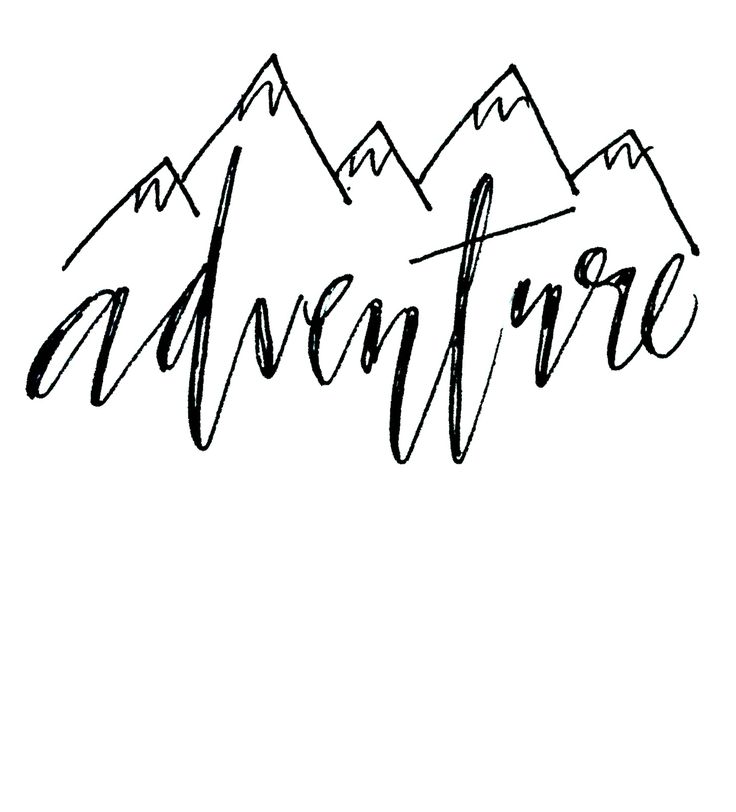 adventure clipart calligraphy