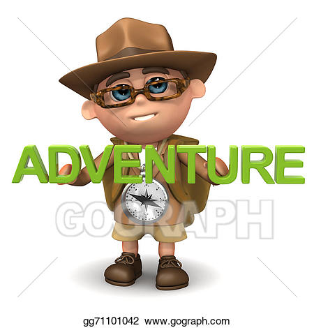 D stock illustration . Adventure clipart explorer