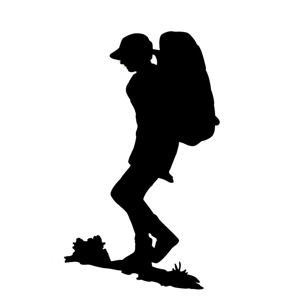 hike clipart female hiker