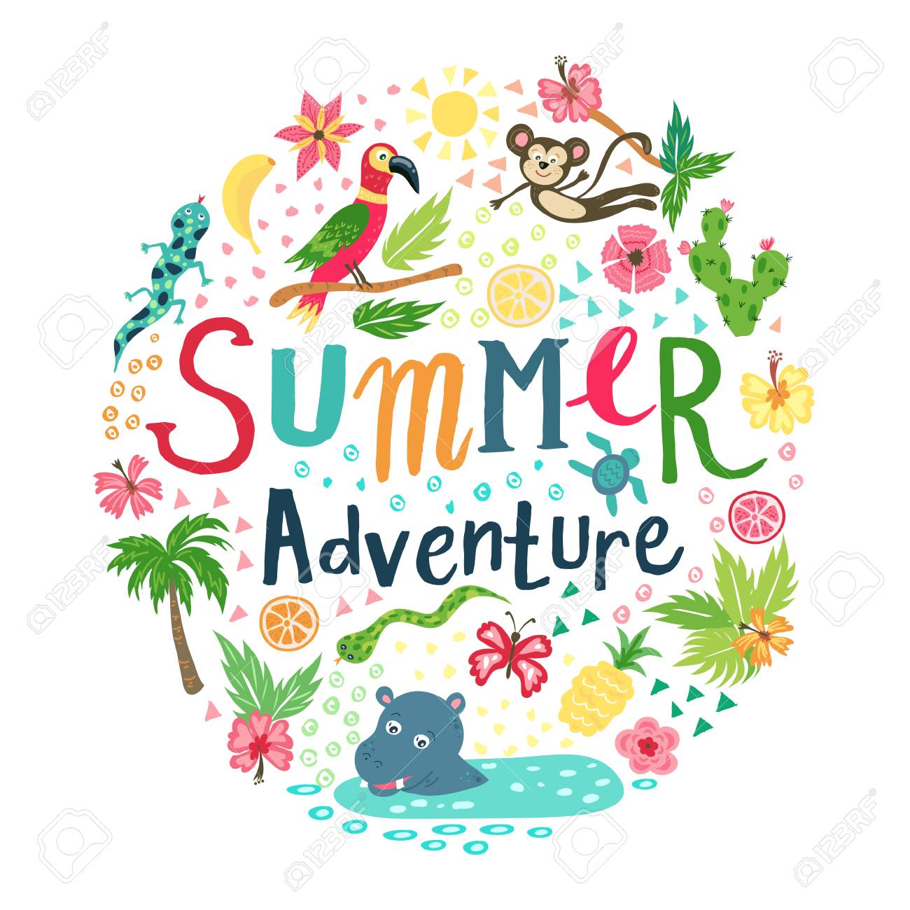 clipart summer adventure