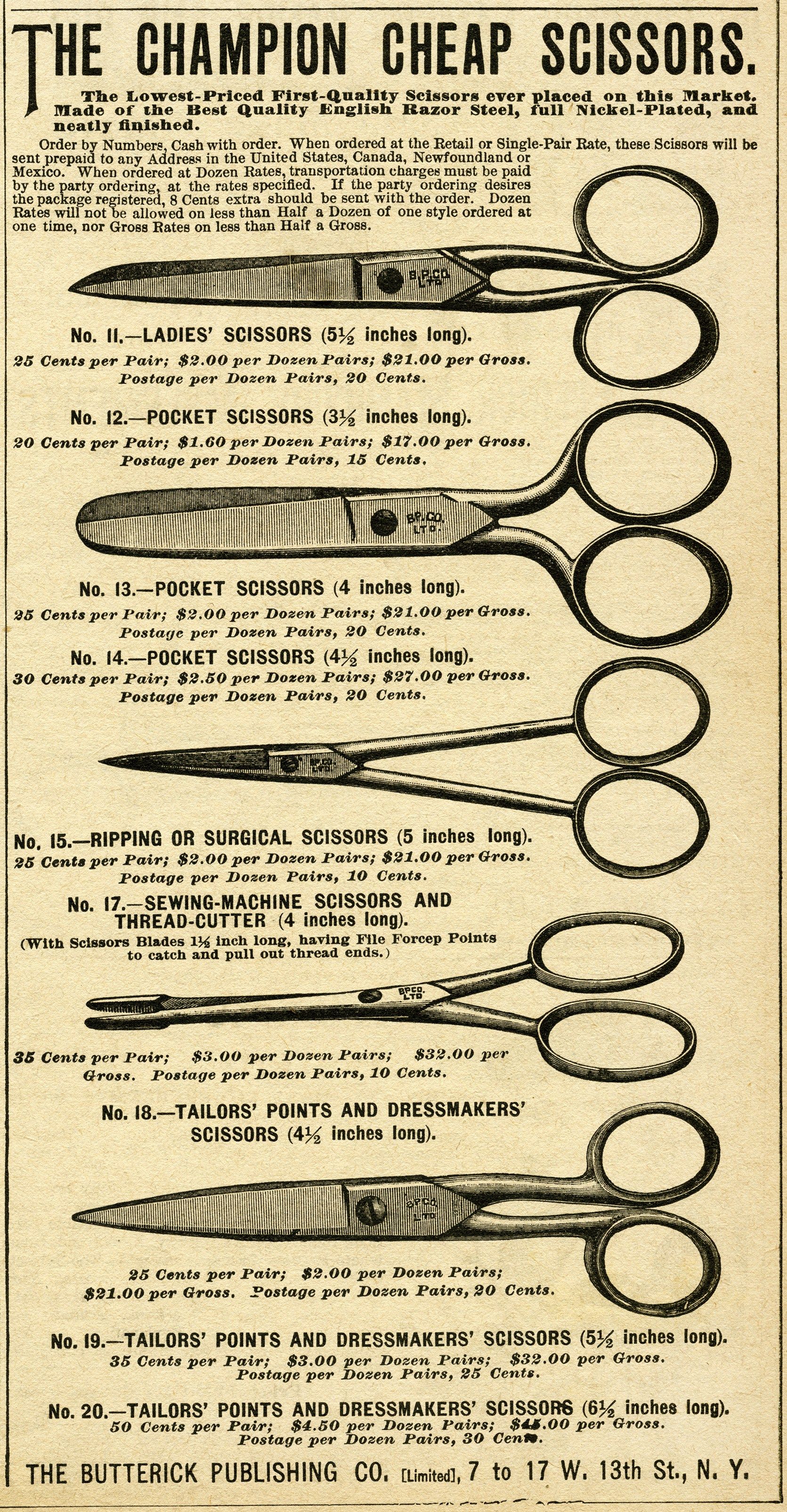 shears clipart old fashioned