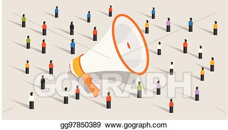 Vector illustration mass marketing. Announcements clipart group