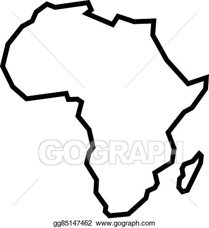 Africa clipart. Vector stock map of