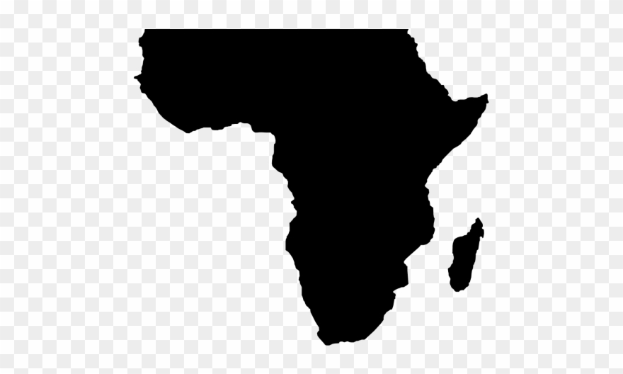 African clipart. Africa map black and