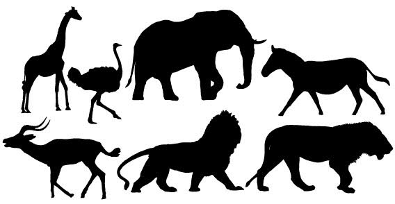 Africa clipart animal. African silhouette 