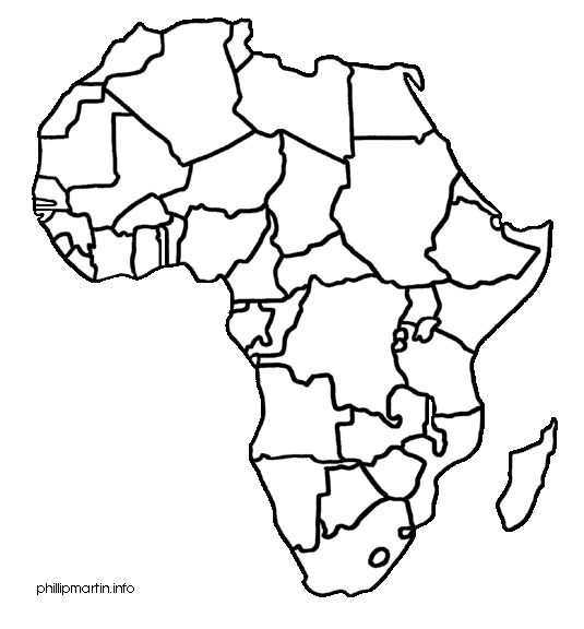 africa clipart black and white