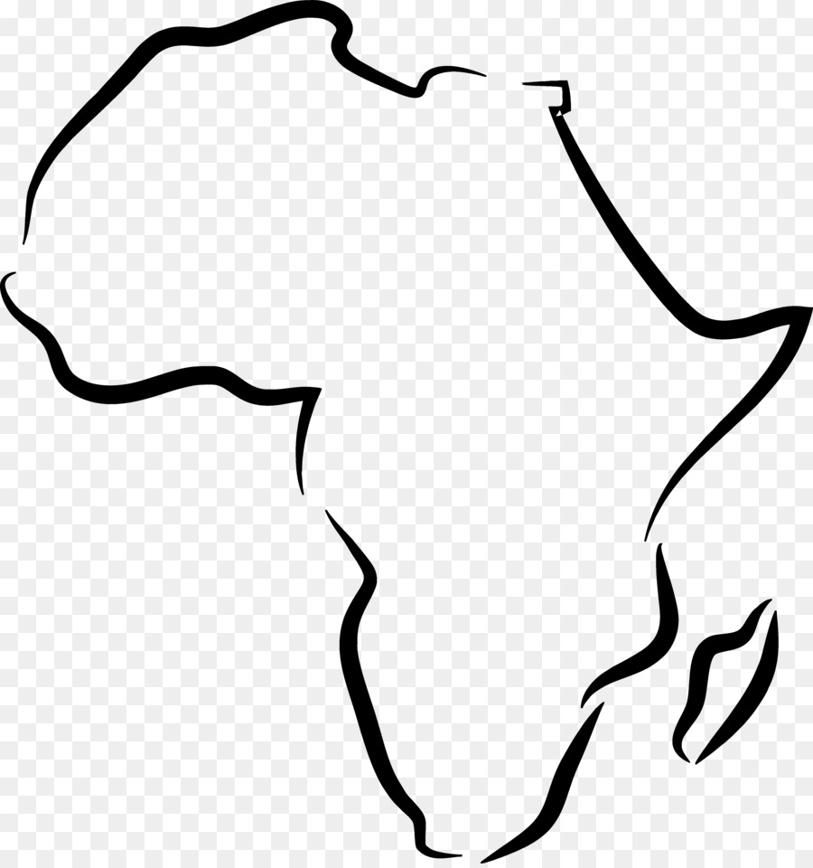 africa clipart black and white