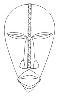 African mask drawings this. Africa clipart easy
