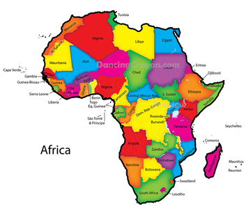Africa Clipart Labelled Africa Labelled Transparent Free For