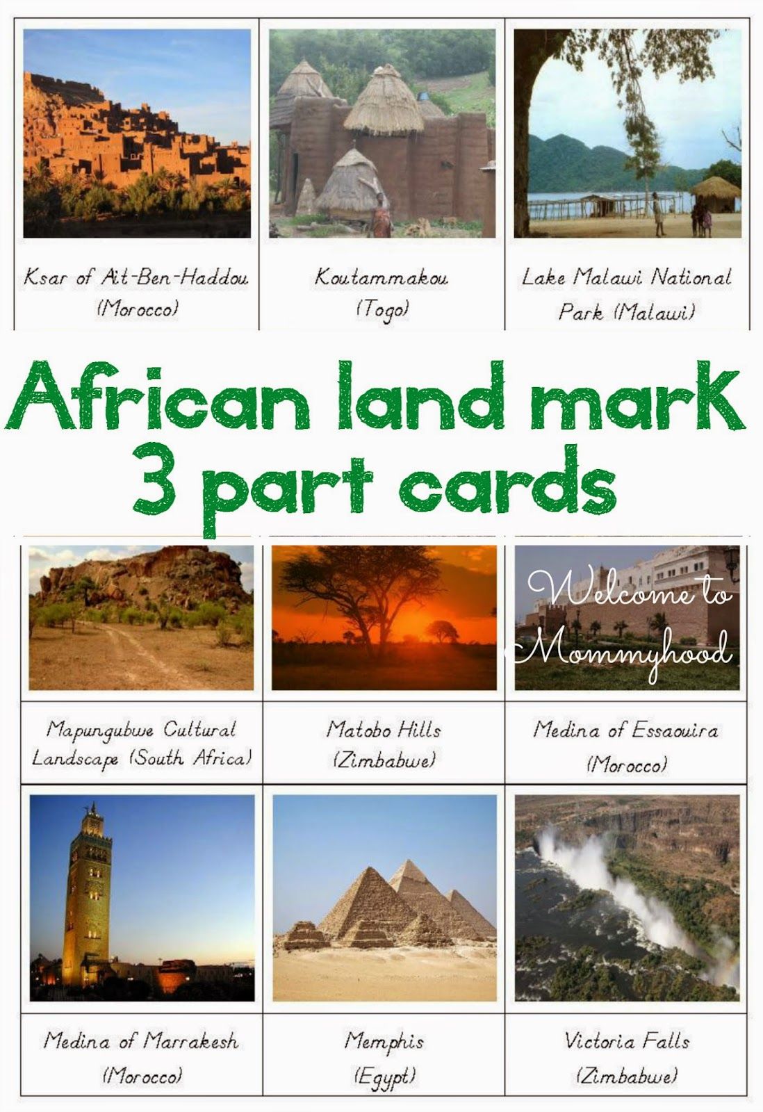 africa clipart landmarks