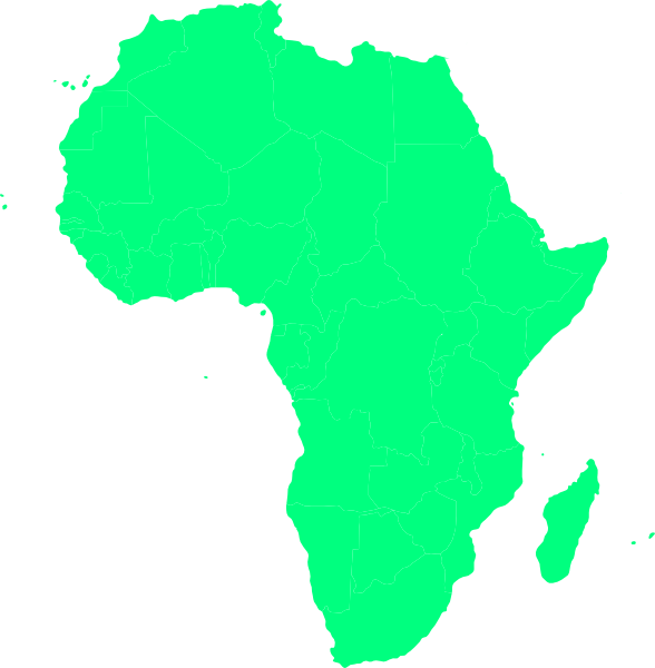 Green clip art at. Africa clipart map