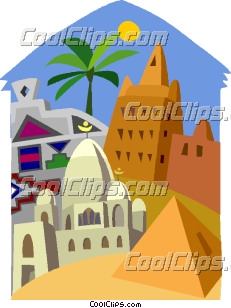 African architecture morocco clip. Africa clipart north