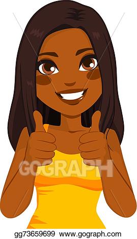 African clipart person african. Vector stock american thumbs
