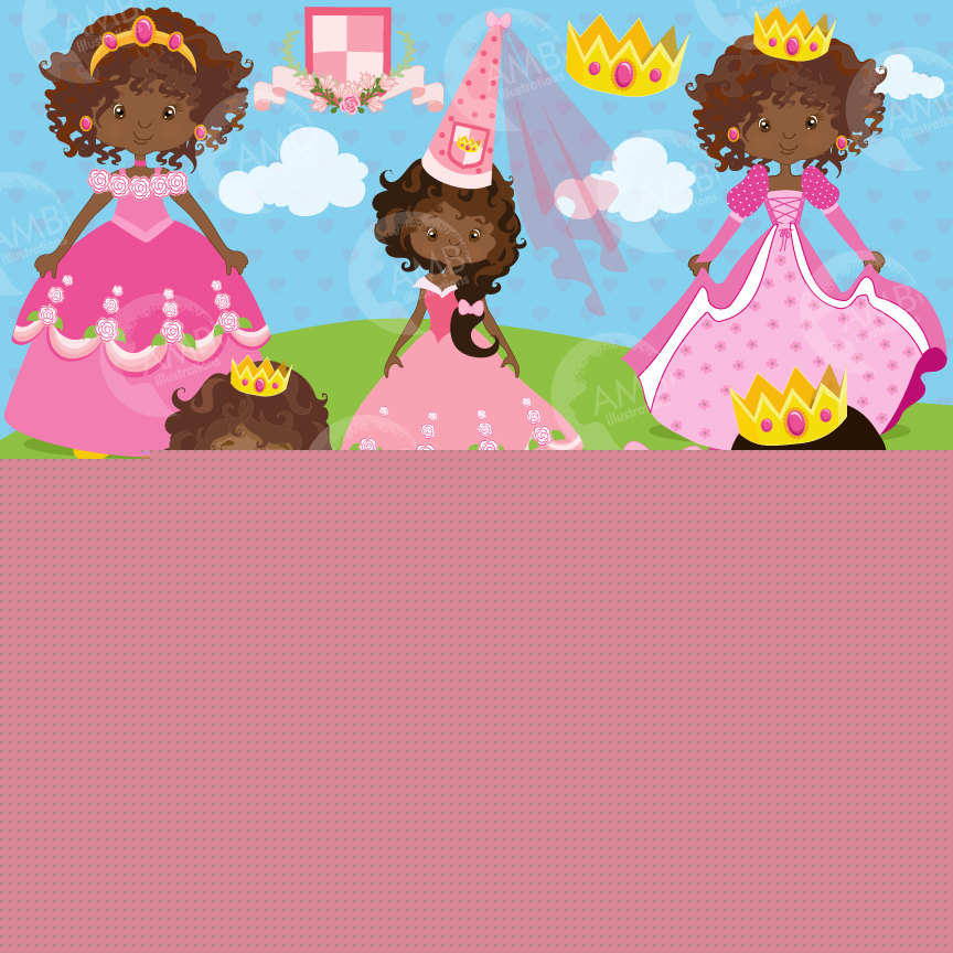 Africa clipart pink. Princess in african american