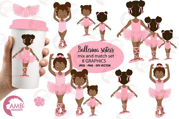 Africa clipart pink. Ballerina sisters ballet kids