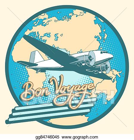 Africa clipart poster. Vector stock bon voyage