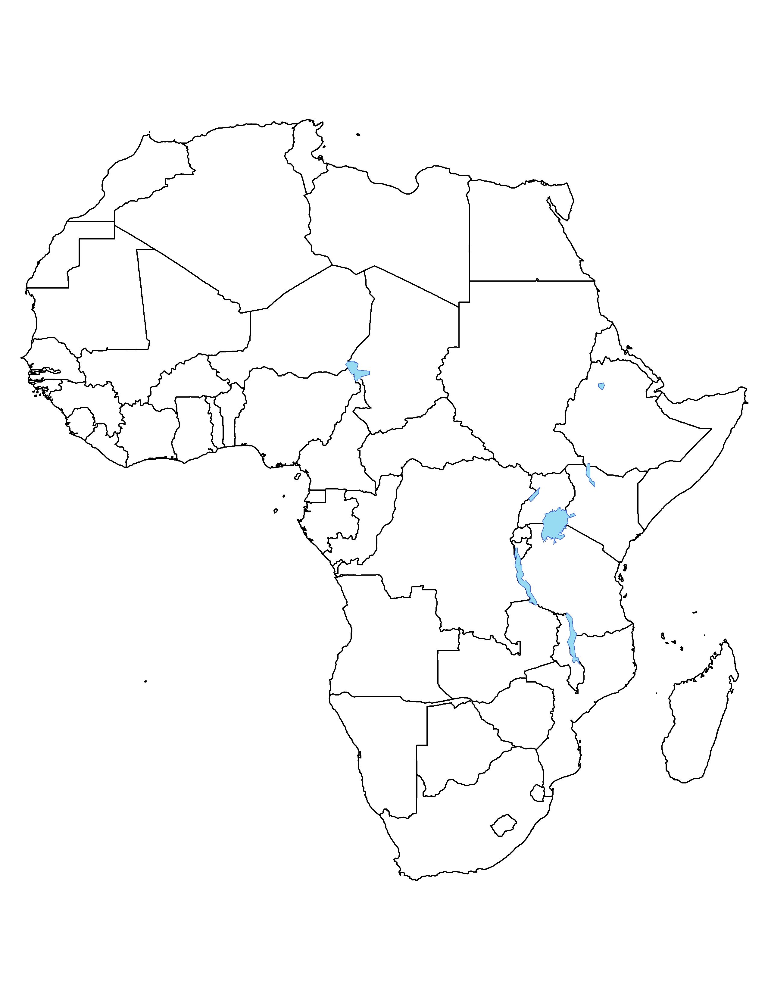 Africa clipart printable. Blank map of best