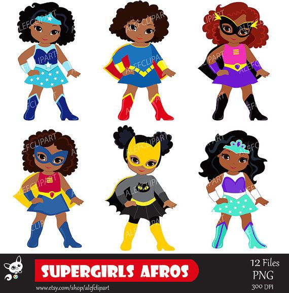 Africa clipart printable. Girls superhero clip art