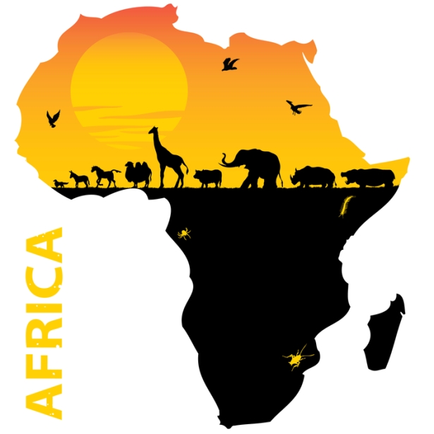Map of drawing at. Africa clipart sketch