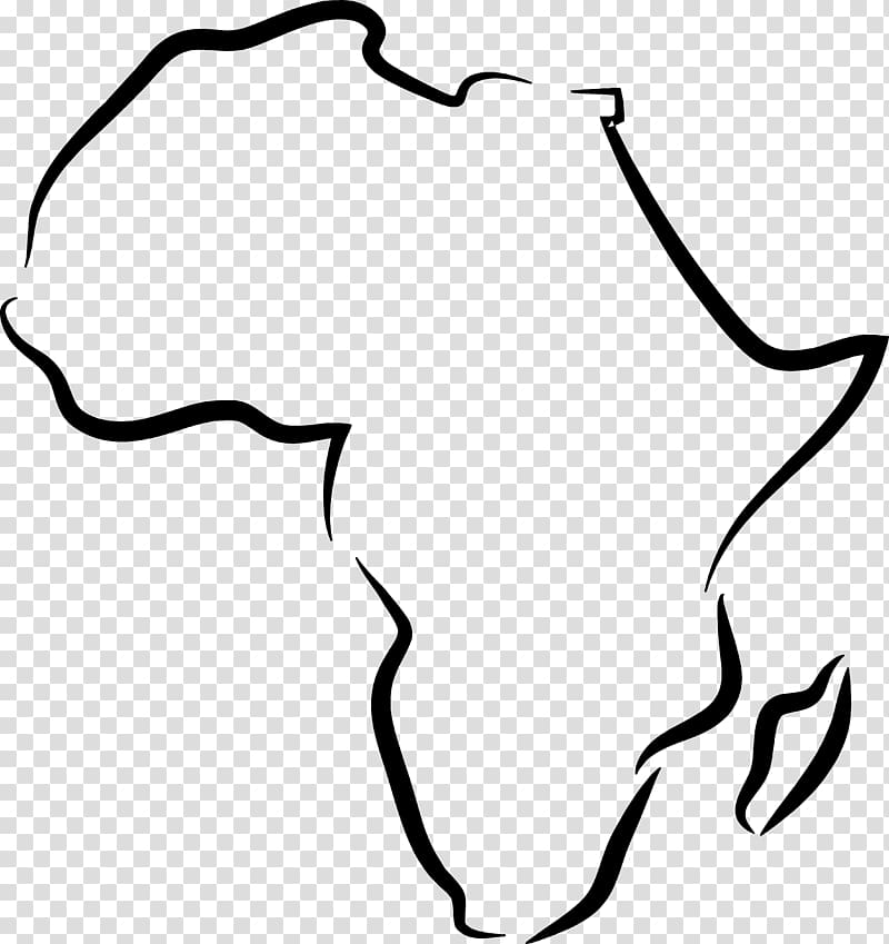 Map south north east. Africa clipart sketch