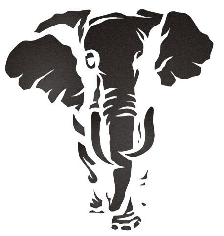 Africa clipart stencil. Free jungle animal stencils