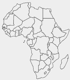 Africa clipart template. Outline map design pinterest
