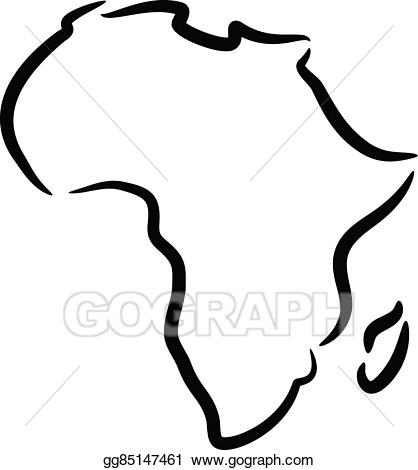 Africa clipart vector. Stock map of illustration