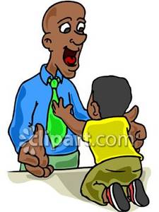 American . African clipart dad