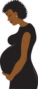 Ethnic clip art image. Pregnancy clipart couple pregnant african american