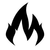 Clipart flames simple fire. Black flame flameicon logo