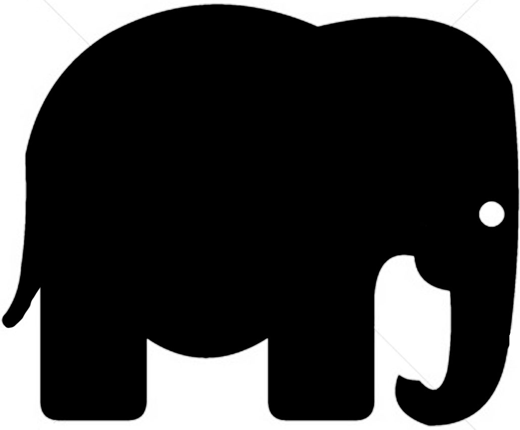 Elephant silhouette at getdrawings. African clipart simple