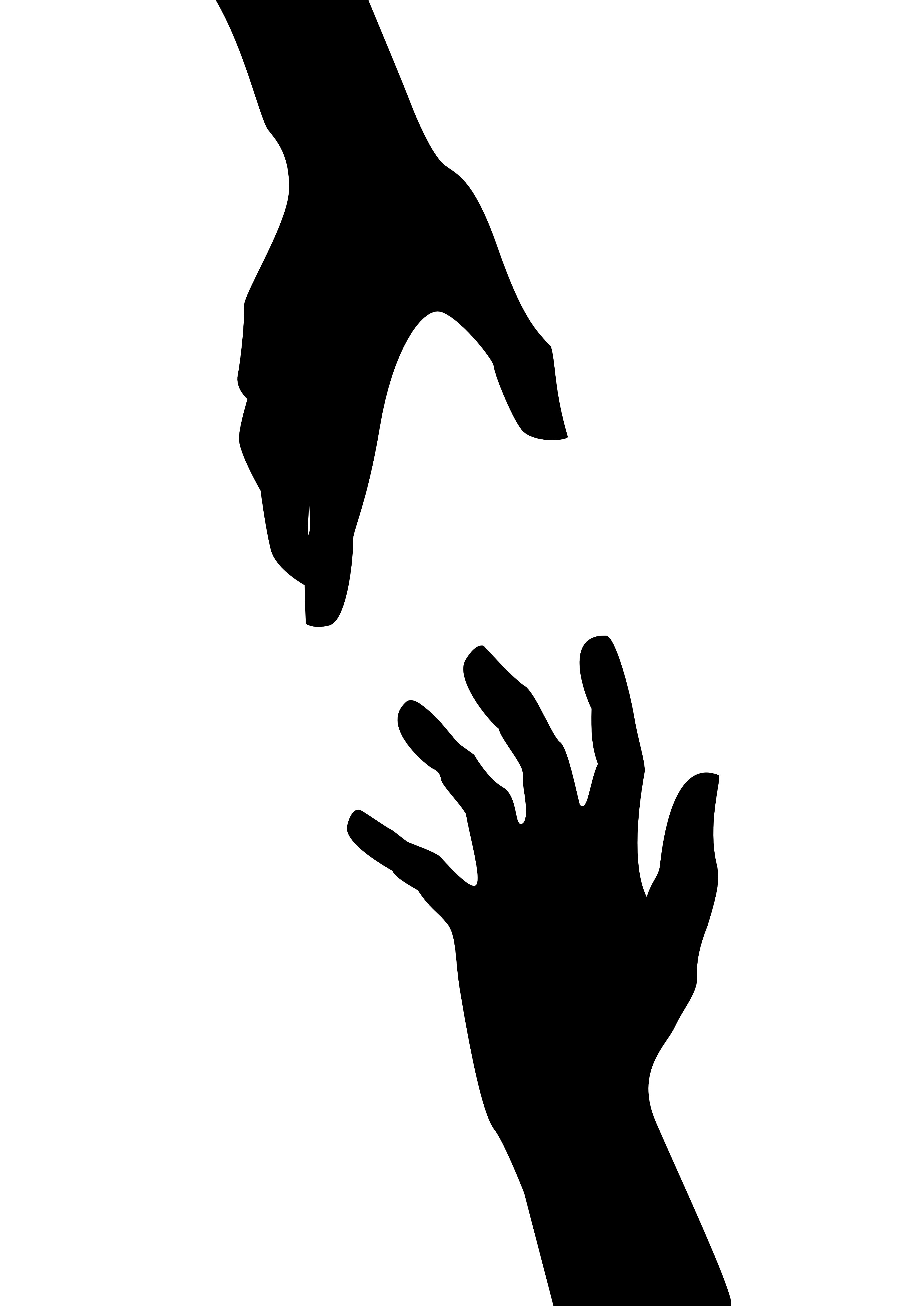clipart hands silhouette