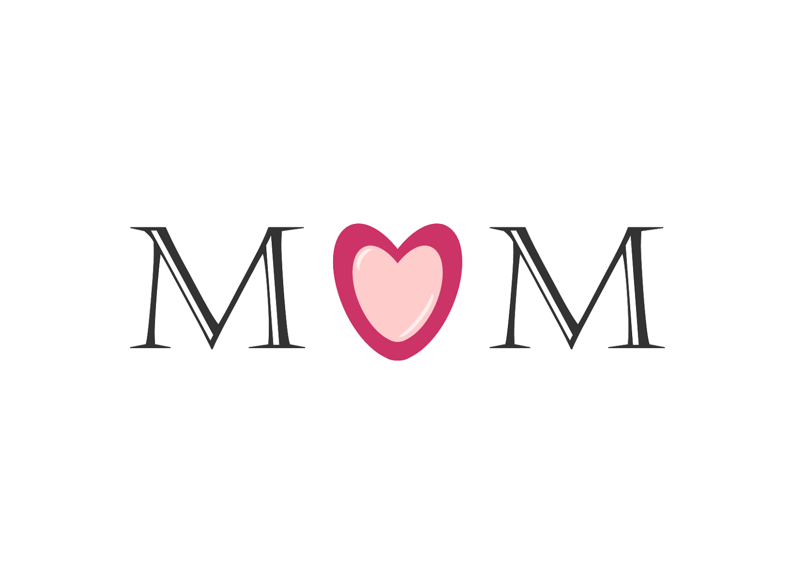 mom clipart word
