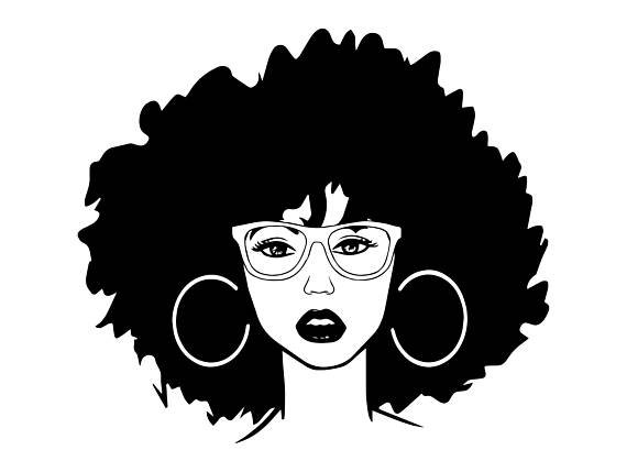 female clipart afro
