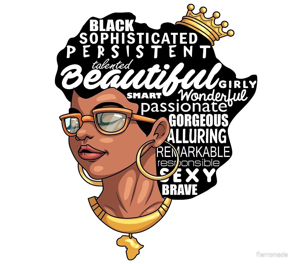 afro clipart black queen