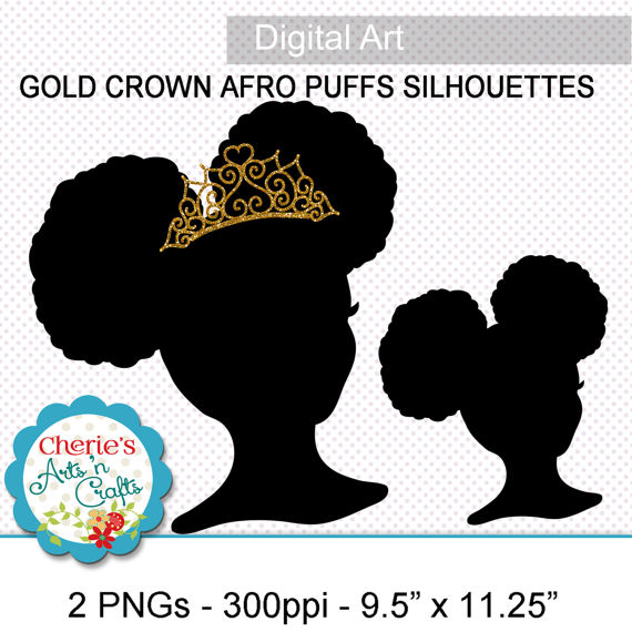 afro clipart crown silhouette