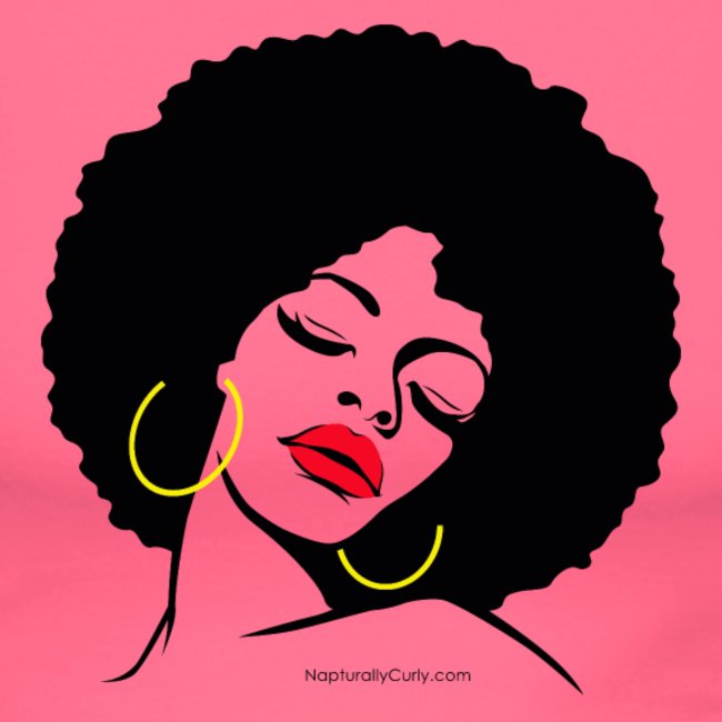 Napturally curly tee shop. Afro clipart diva