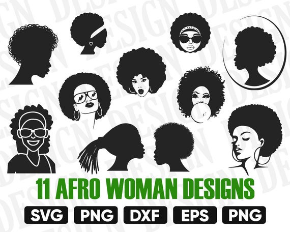 Afro clipart diva. Black woman silhouette svg