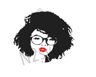 afro clipart glass svg