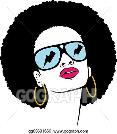 afro clipart hippie