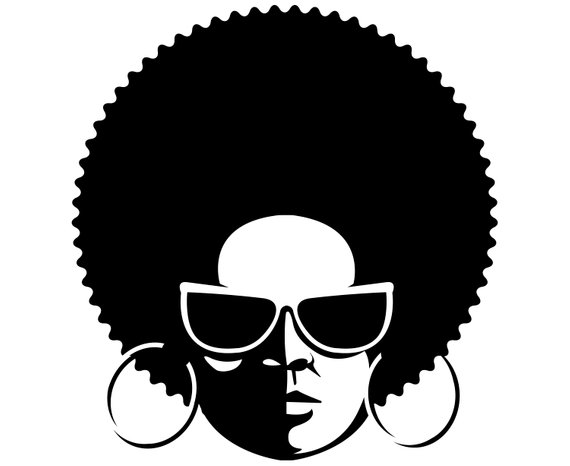 Woman svg black lady. Afro clipart logo