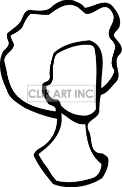 afro clipart outline
