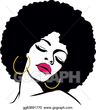 Afro clipart pop art. Stock illustration hair hippie