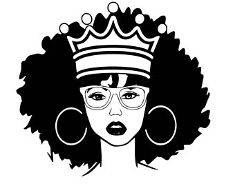 afro clipart queen