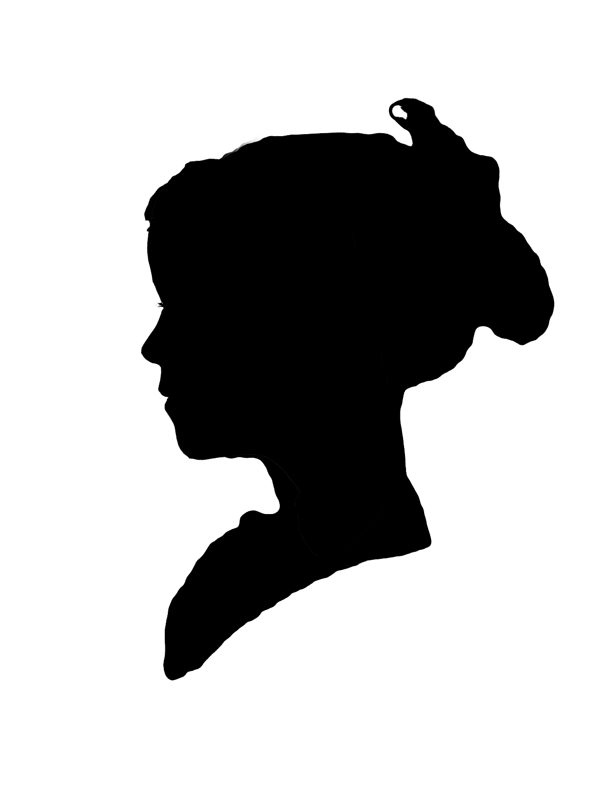 Woman at getdrawings com. Afro clipart silhouette portrait